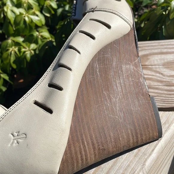 Frye Gwen Ankle Strap Wedge Heels